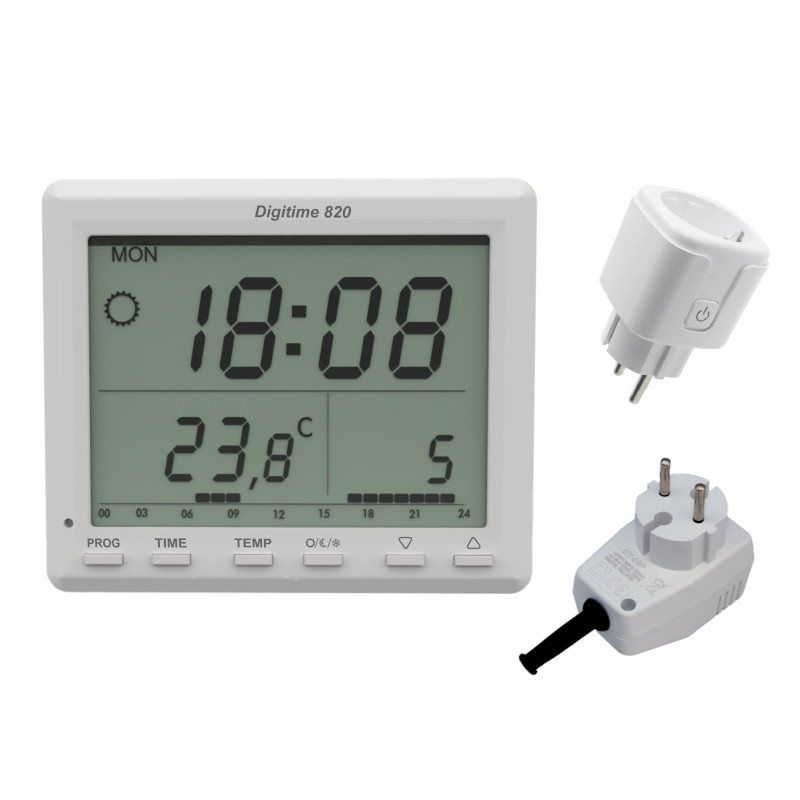 Bezprzewodowy termostat Digitime 820 — zestaw z odbiornikiem